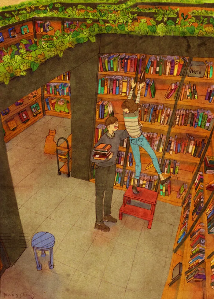 Visiting The Library Together