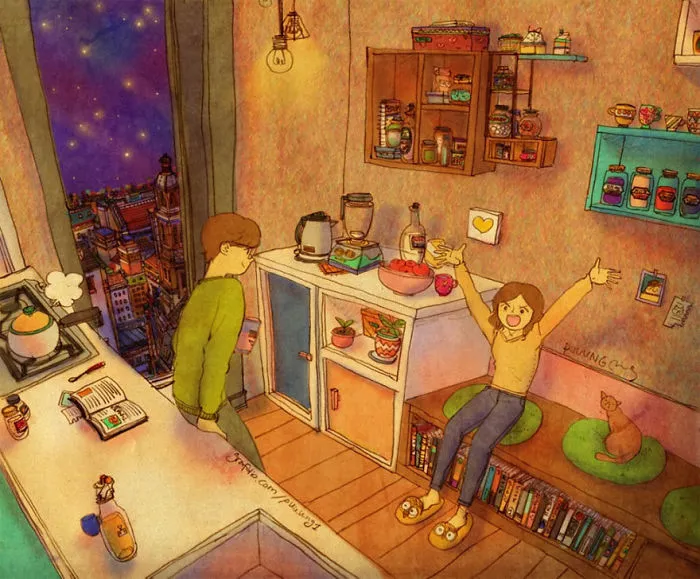 Talking In The Kitchen, While Waiting For The Food To Be Ready