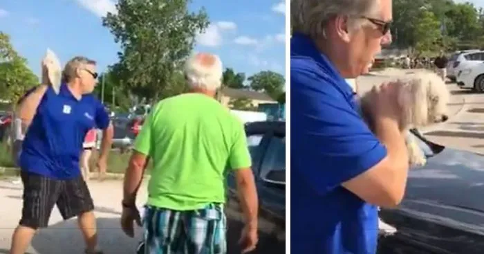 Guy Throws Stone At BMW Window To Free Dog Locked In Hot Car