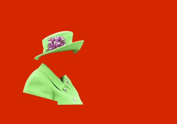 Queen On Red Background
