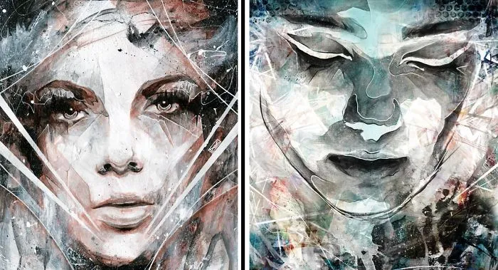Soulful Mixed Media Portrait Paintings
