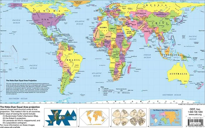 No se puede hacer una comparación legítima sin un mapa de áreas iguales