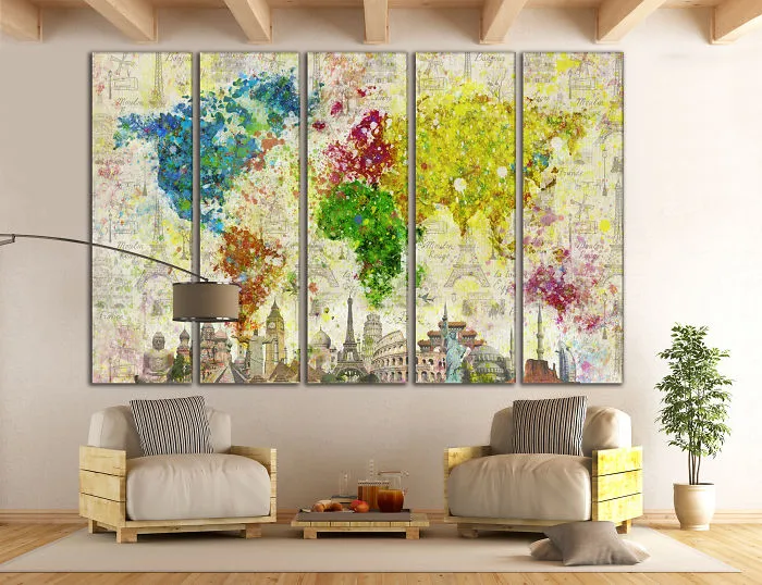 We Have Assembled A New World Map For Your Home & Office Decoration