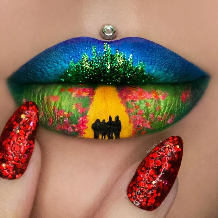 Artist Turns Her Lips Into Works Of Art