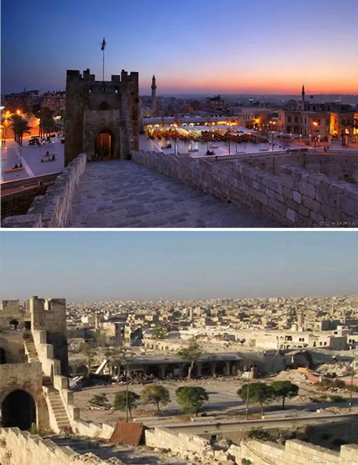 28 Before-And-After Pics Reveal What War Did To The Largest City In Syria