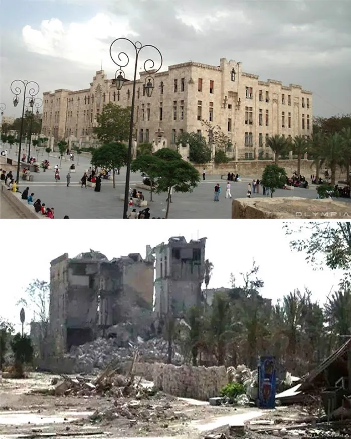 28 Before-And-After Pics Reveal What War Did To The Largest City In Syria