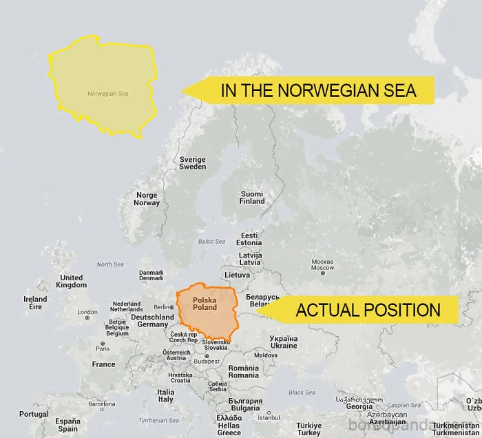 Si Polonia fuera una isla sobre el Mar Noruego