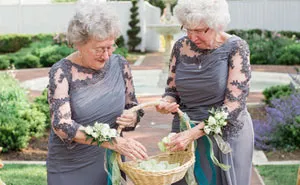 Bride And Groom's Grandmas Teamed Up As Flower Girls For Their Wedding