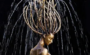 Polish Sculptor Makes Water Complete Her Bronze Fountain Sculptures