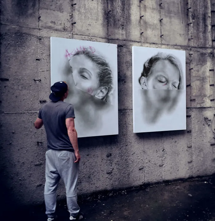 Paintings Inspired By My Friend, Victims Of Domestic Violence.