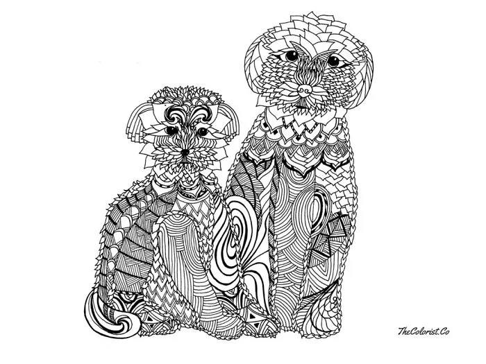 I Create Intricate Line Drawings Of Dogs