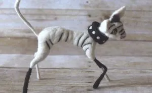I Make Needle Felted Sphinx Cats With Wool Roving