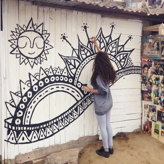 A Made This Mural For A Community Kitchen In Peru