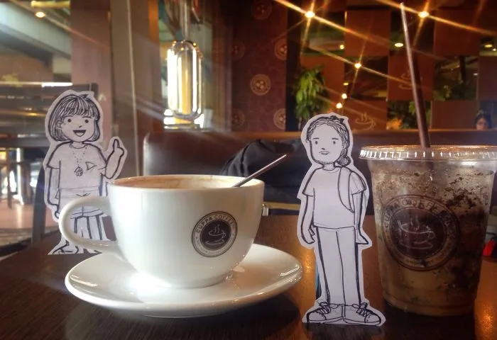 First Doodle Of Abang & Neng In A Coffee Shop