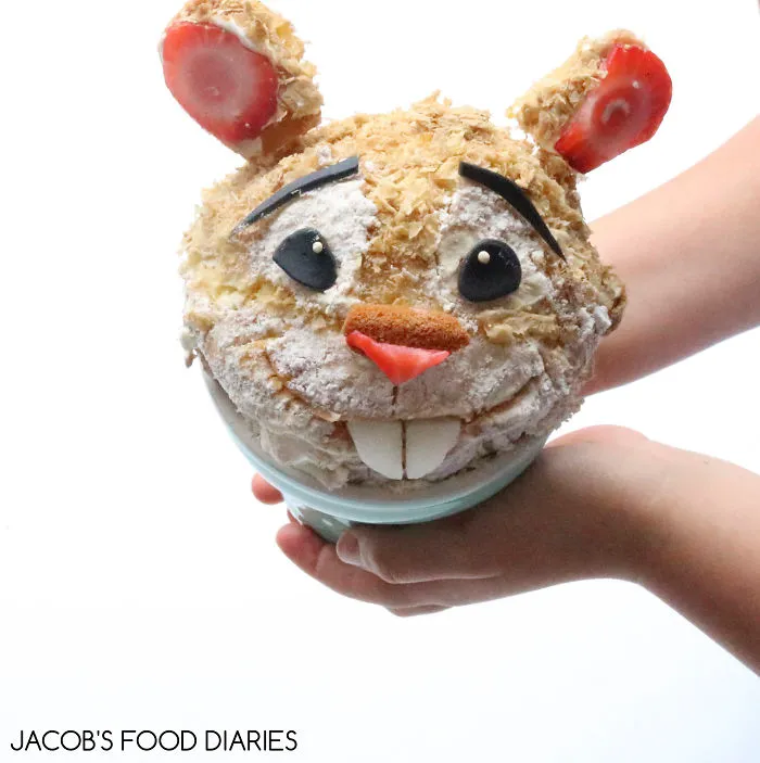 Hamster From Zootopia. Spelt Cupcake With Strawberries And Melon