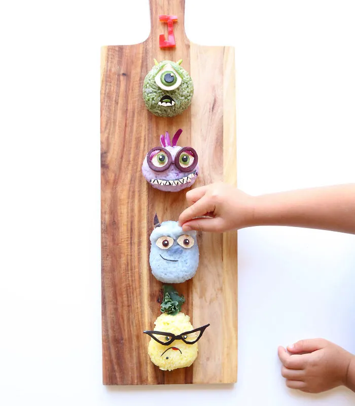 Monsters Inc.  Coconut Sticky Rice Balls Stuffed With Shredded Free Range Chicken And Veggies