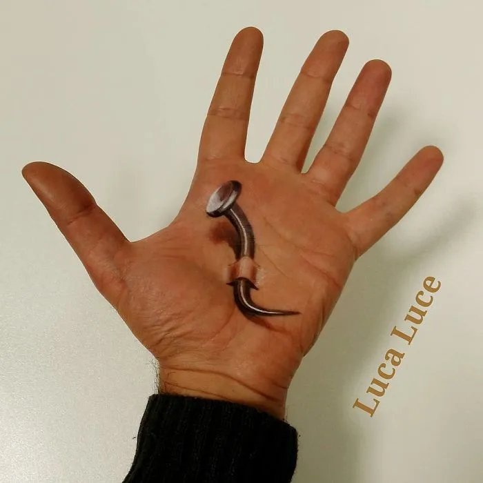 Mind-Bending 3D Optical Illusions On The Palm Of My Hand (+ Bonus Panda)