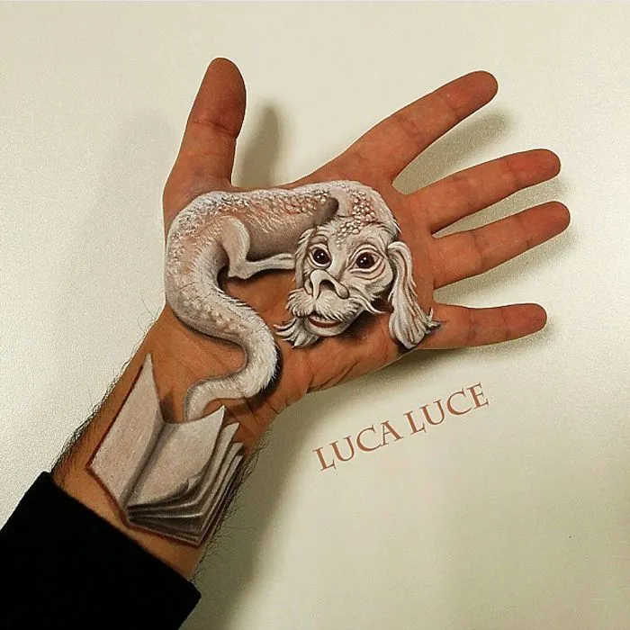 Mind-Bending 3D Optical Illusions On The Palm Of My Hand (+ Bonus Panda)