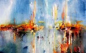 My Latest - An Abstract Painting Of The Sailing Boats'