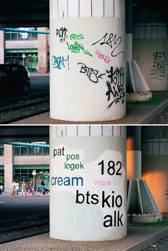 This Guy Is Painting Over Ugly Graffiti To Make It Legible
