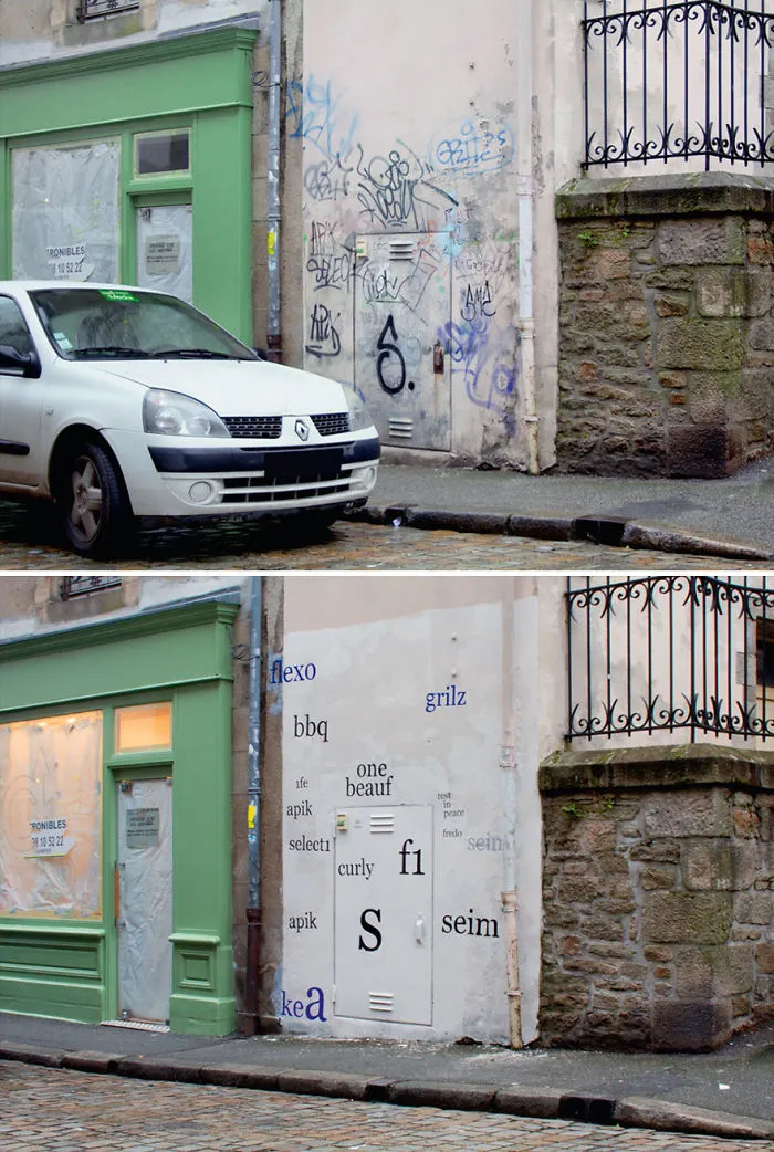 This Guy Is Painting Over Ugly Graffiti To Make It Legible