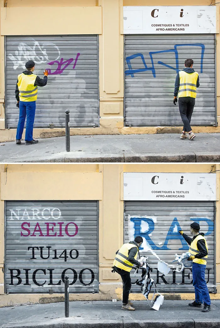 This Guy Is Painting Over Ugly Graffiti To Make It Legible