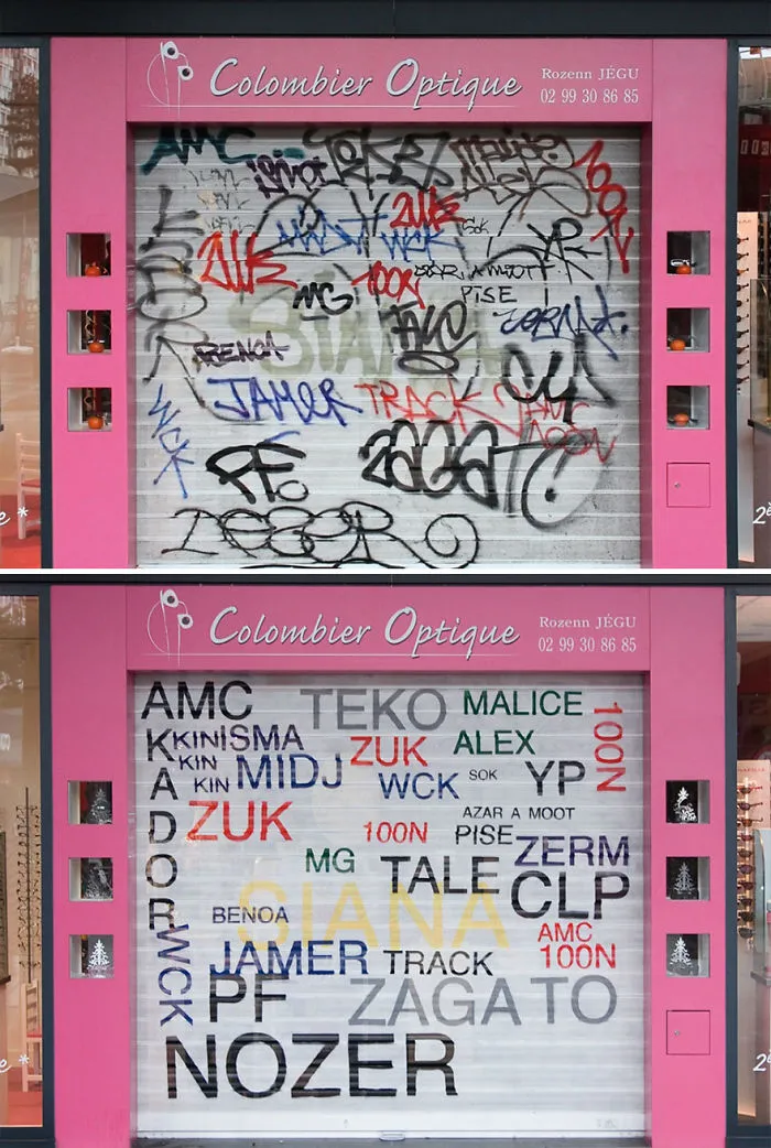 This Guy Is Painting Over Ugly Graffiti To Make It Legible
