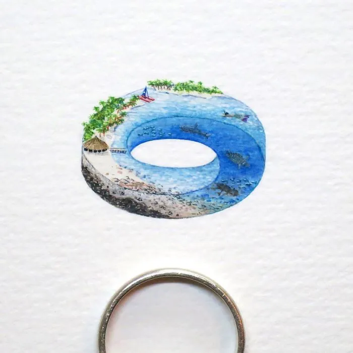 Tiny Paintings That I Create With Watercolor