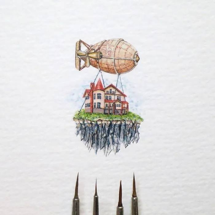Tiny Paintings That I Create With Watercolor