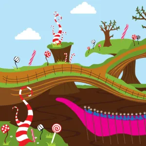 Willy Wonka's Animated Theater Backgrounds