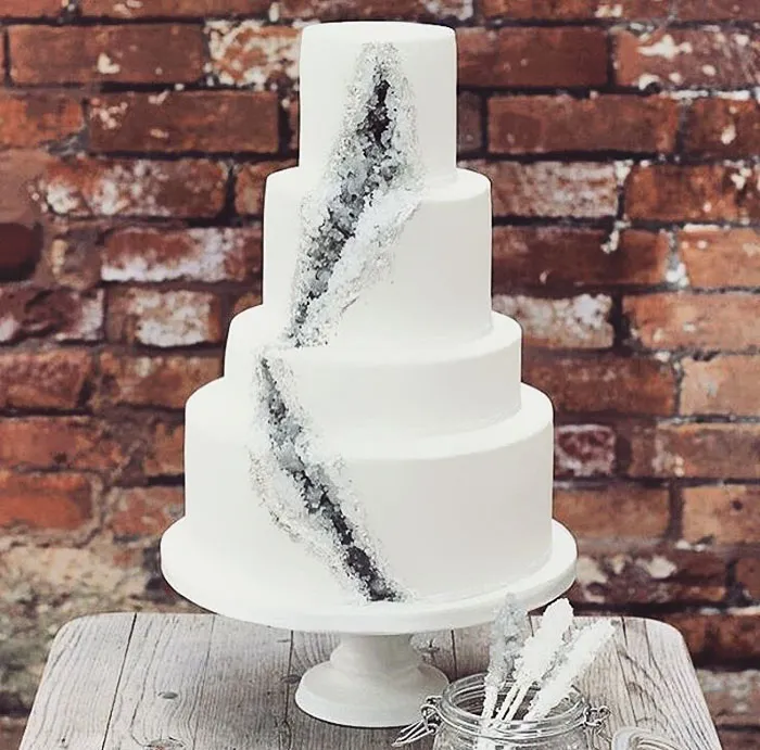 This New Geode Wedding Cake Trend Is Rocking The Internet