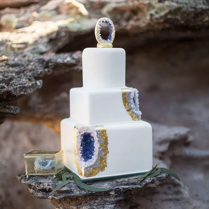 This New Geode Wedding Cake Trend Is Rocking The Internet