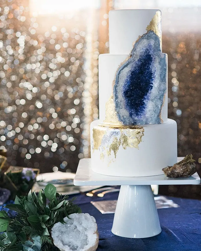 This New Geode Wedding Cake Trend Is Rocking The Internet