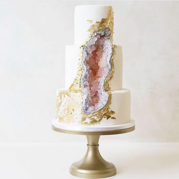 This New Geode Wedding Cake Trend Is Rocking The Internet