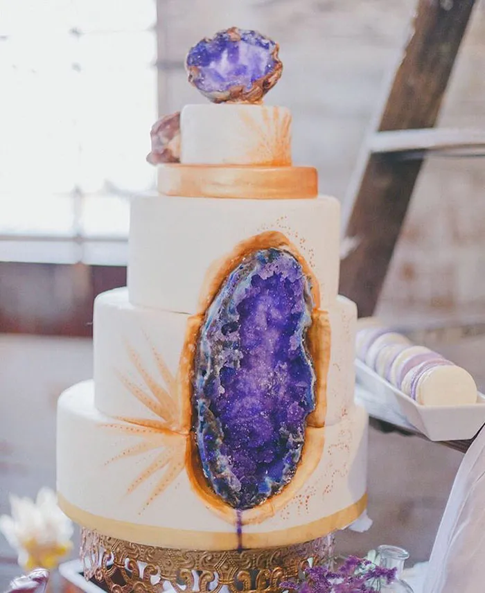 This New Geode Wedding Cake Trend Is Rocking The Internet