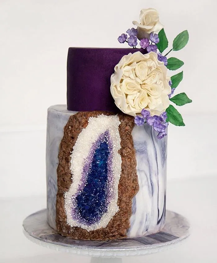 This New Geode Wedding Cake Trend Is Rocking The Internet