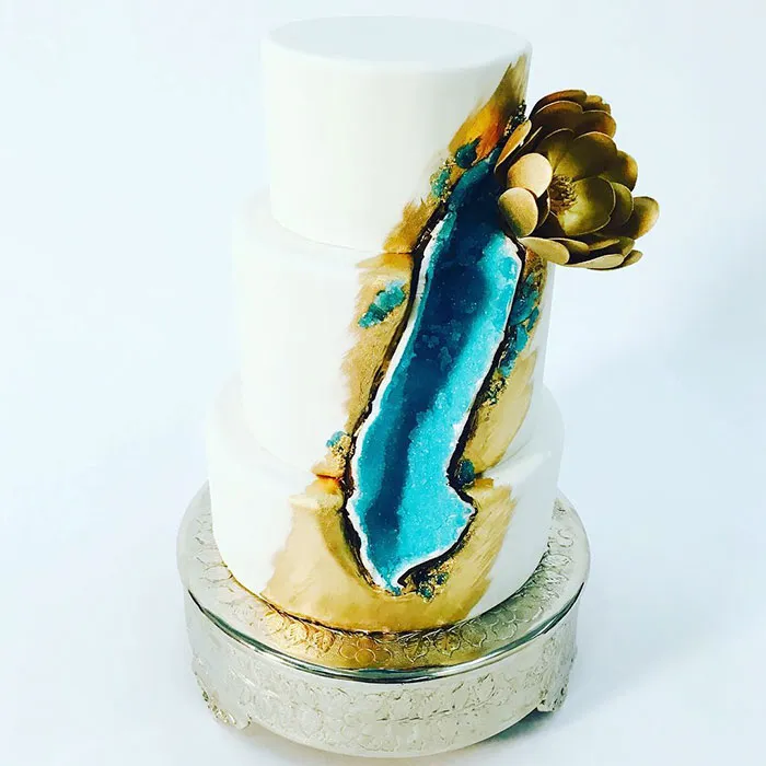 This New Geode Wedding Cake Trend Is Rocking The Internet