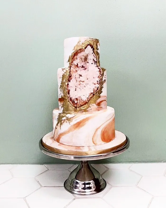 This New Geode Wedding Cake Trend Is Rocking The Internet