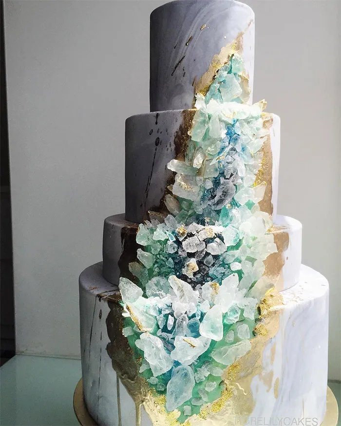 This New Geode Wedding Cake Trend Is Rocking The Internet