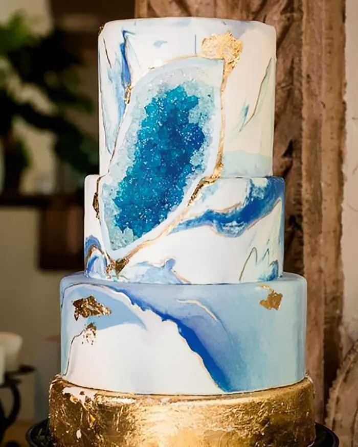 This New Geode Wedding Cake Trend Is Rocking The Internet