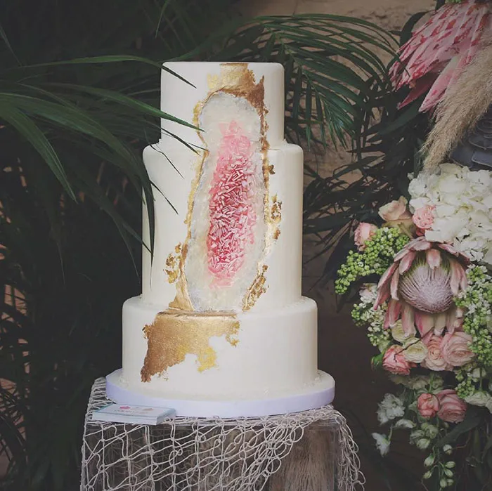 This New Geode Wedding Cake Trend Is Rocking The Internet