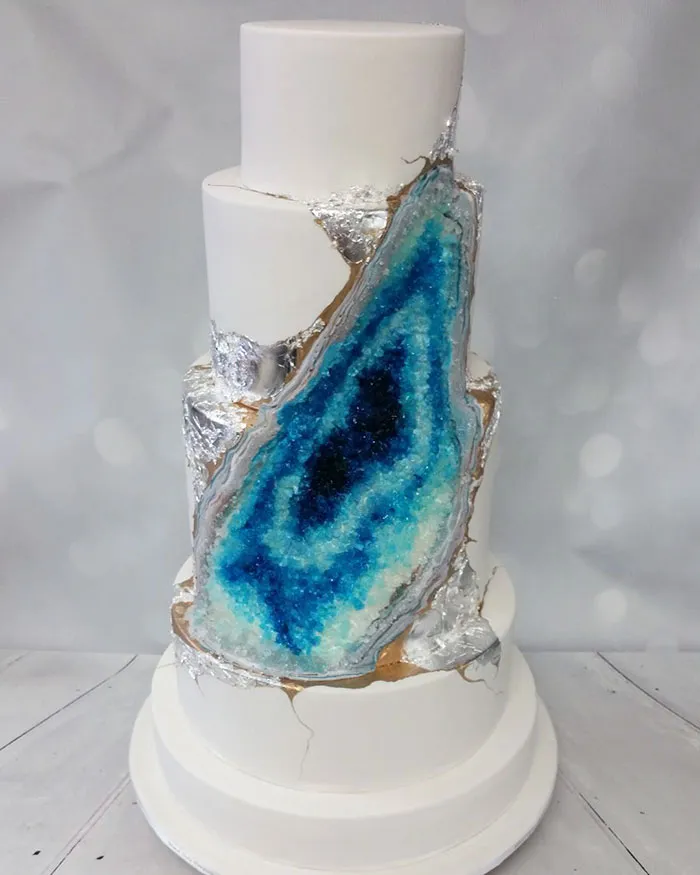 This New Geode Wedding Cake Trend Is Rocking The Internet