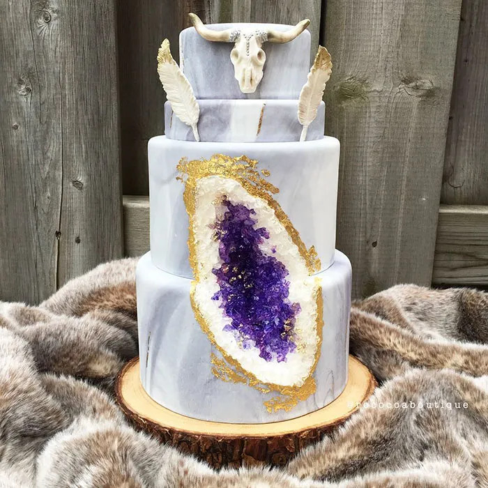 This New Geode Wedding Cake Trend Is Rocking The Internet