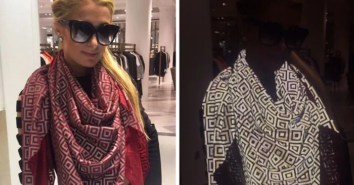 Anti-Paparazzi Scarf That Ruins Photos And Makes Flash Photography Impossible