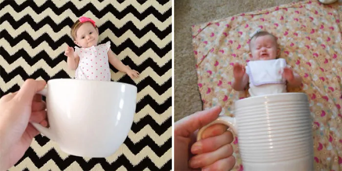 Baby in a mug. Nailed It