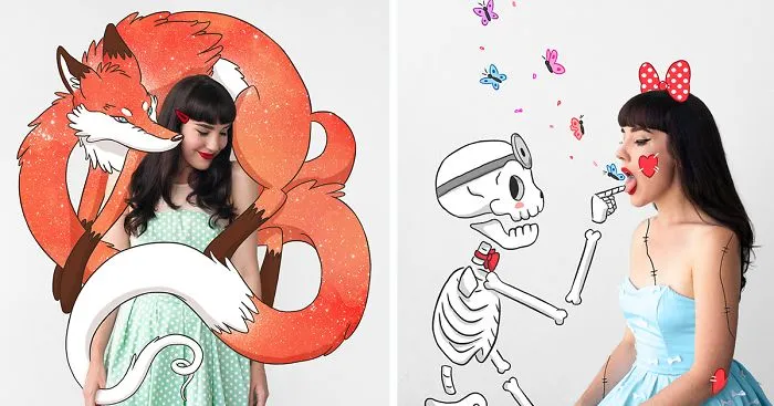 I Create Whimsical Self Portraits By Bringing Cartoons To Life