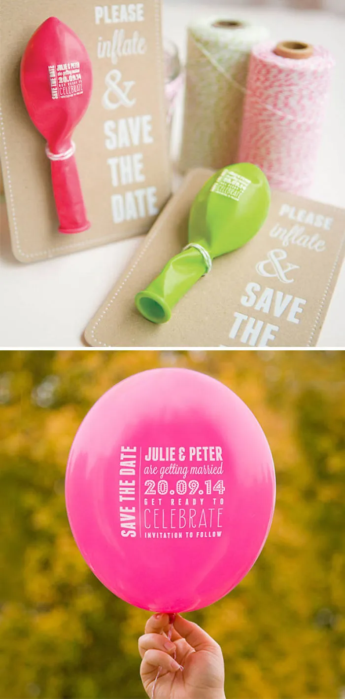 Wedding Save The Date Balloon Cards