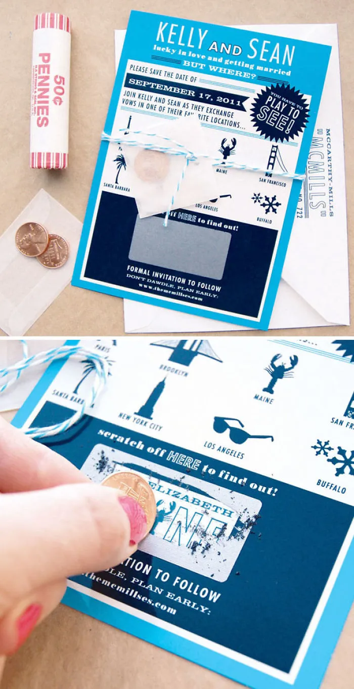 Scratch Off Wedding Save The Dates