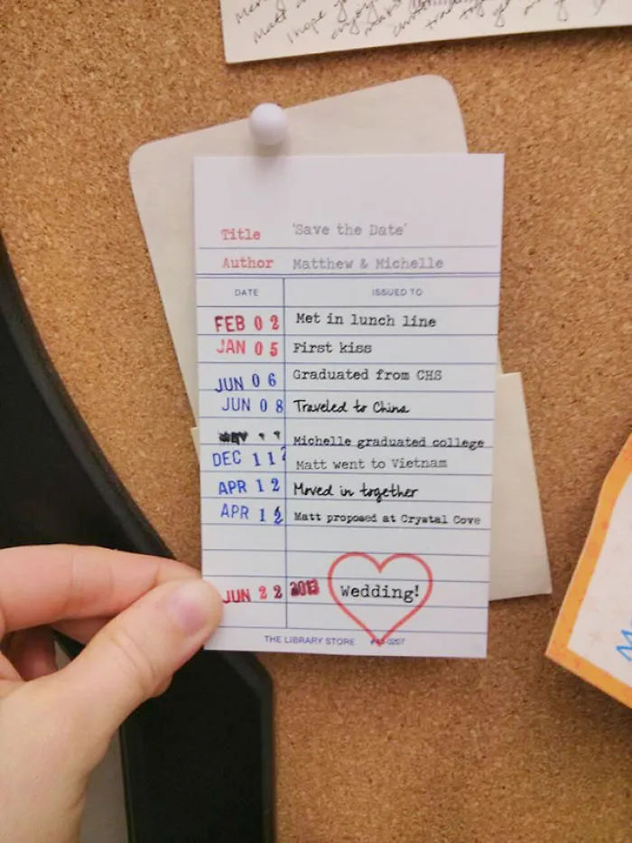 This Summer, I Will Marry The Girl Of My Dreams In A Library. Here Is Our Save The Date