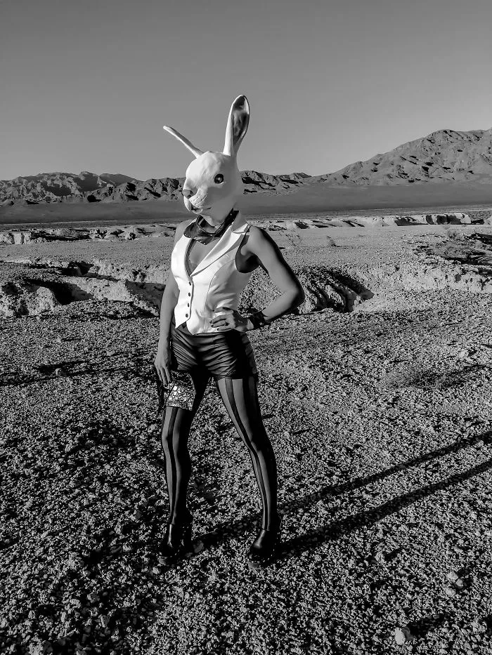 We Play Dress Up In The Desert With Bunny Masks